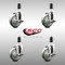Service Caster 4 Inch 316SS Gray Poly Swivel 1-1/4 Inch Expanding Stem Caster Set Brake SCC SCC-SS316EX20S414-PPUB-TLB-114-4 - alternate 4